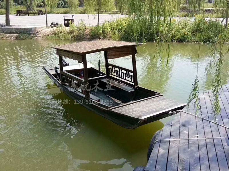 5米传统单篷船 浙江游玩小木船